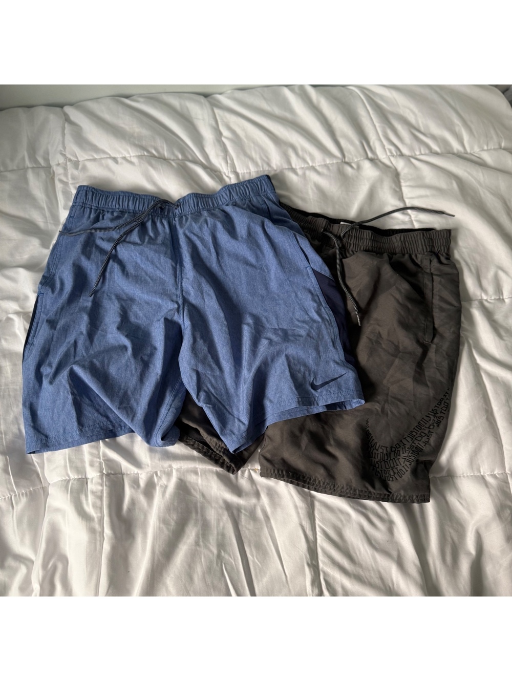 blue and gray  nike swim shorts bundle swim suit swim trunks medium